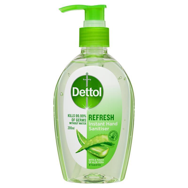 Dettol Instant Hand Sanitiser Refresh Aloe Vera 200ml