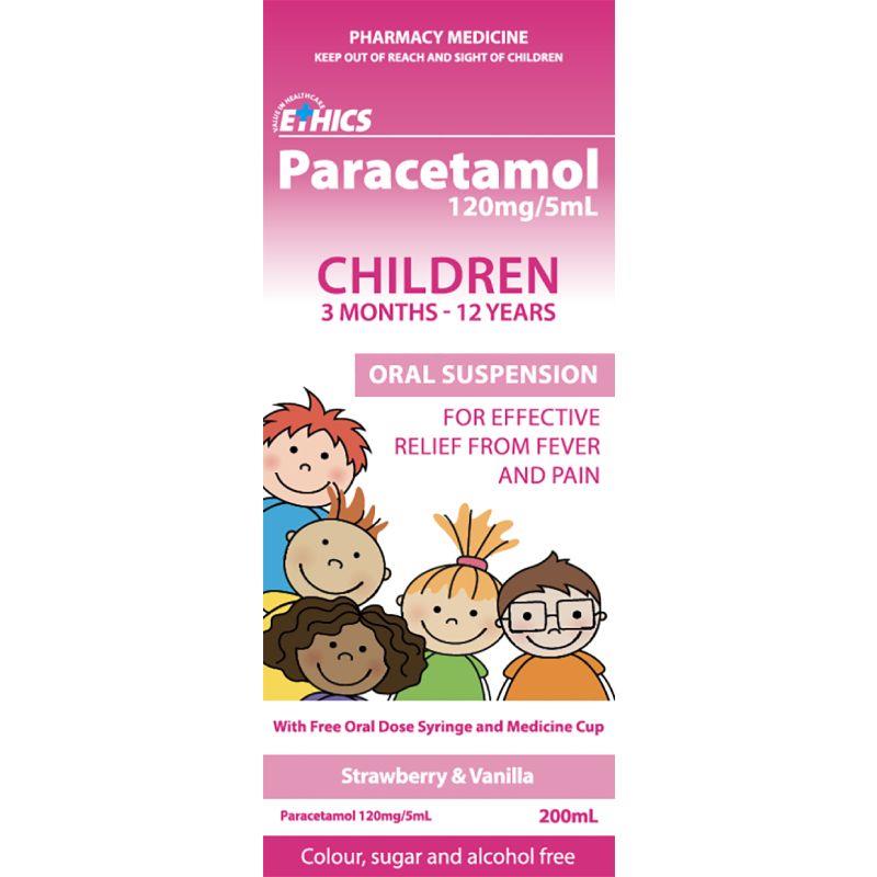 Ethics Paracetamol Susp 120mg/5ml 200ml