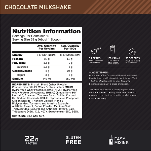 Optimum Nutrition Performance Whey Vanilla Softserve 1.75kg