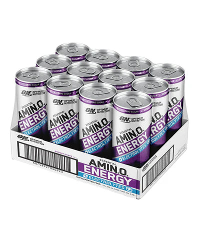 ON AMIN.O. ENERGY + ELECTROLYTES SPARKLING RTD GRAPE 355ML BOX of 12
