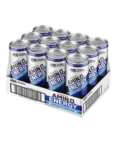 ON AMIN.O. ENERGY + ELECTROLYTES SPARKLING RTD BLUEBERRY LEMONADE 355ML BOX of 12
