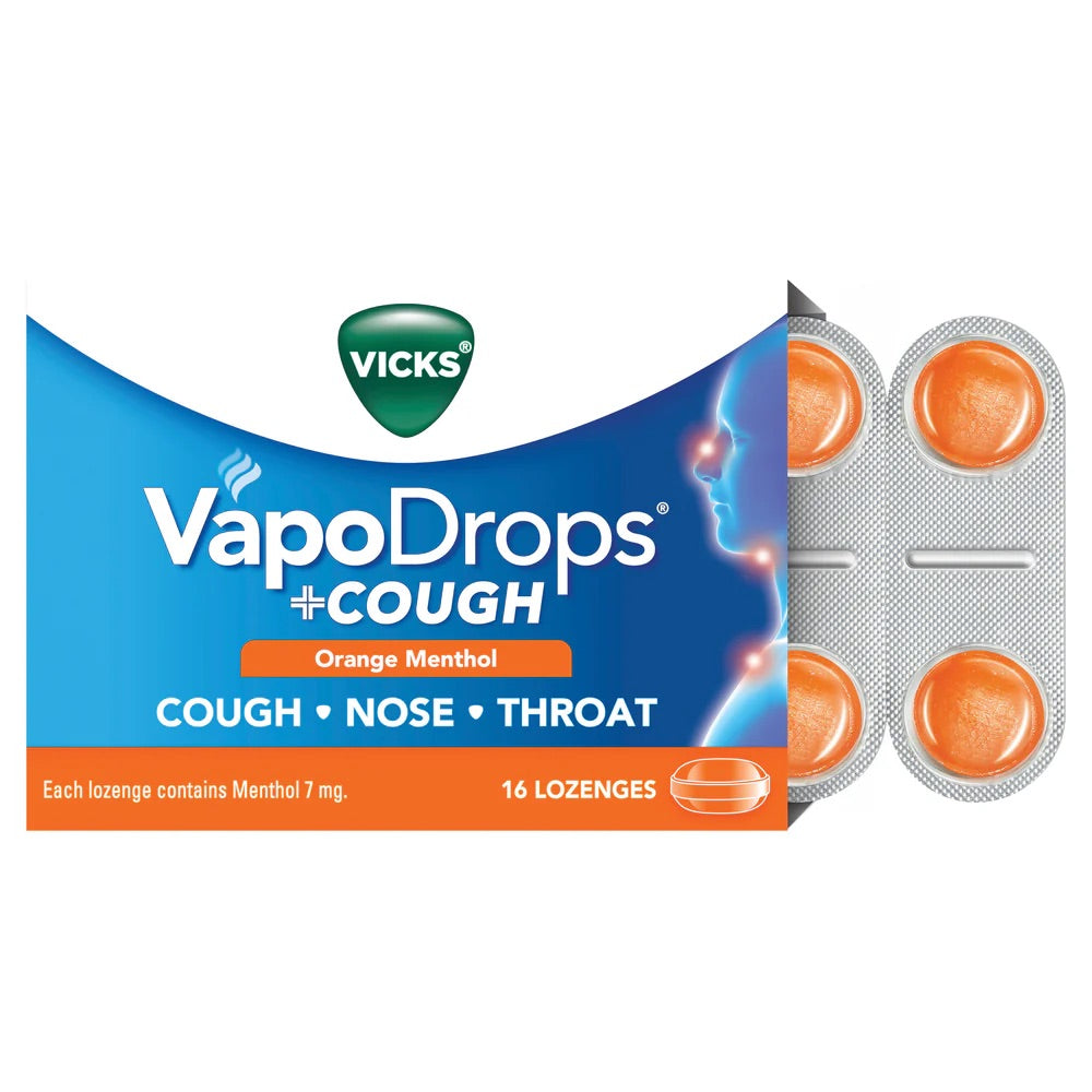 Vicks Vapodrops+Cough Orange 16