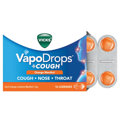 Vicks Vapodrops+Cough Orange 16