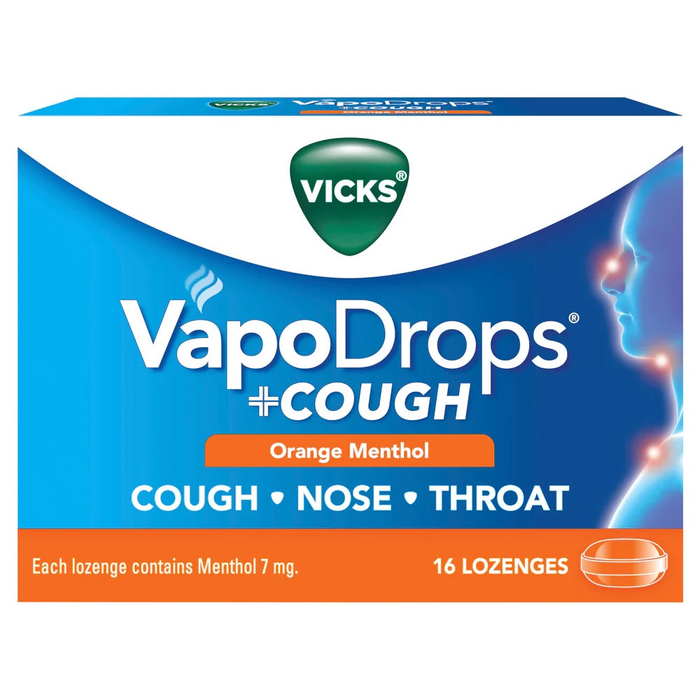Vicks Vapodrops+Cough Orange 16