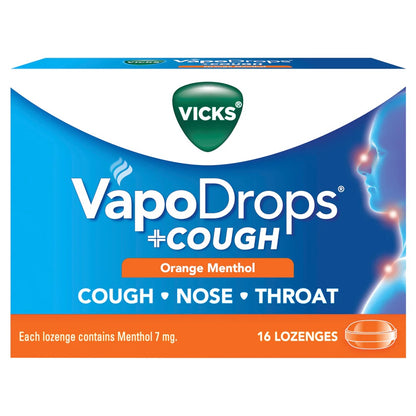 Vicks Vapodrops+Cough Orange 16