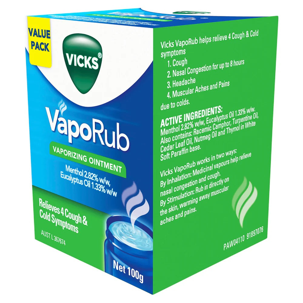 Vicks VapoRub Vaporizing Ointment 100g