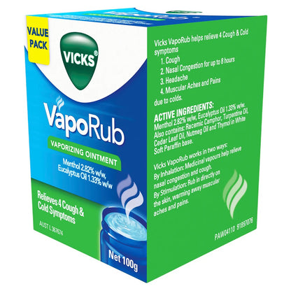 Vicks VapoRub Vaporizing Ointment 100g