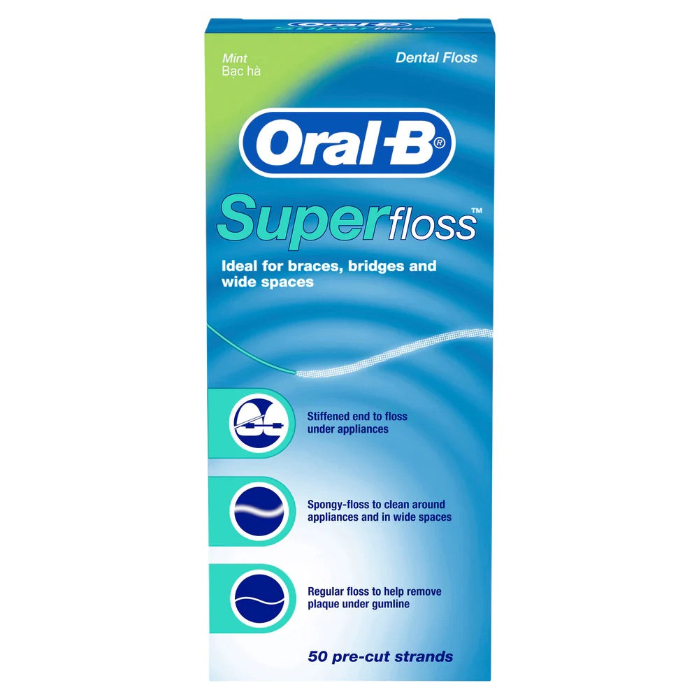 Oral B Super Floss Unwaxed 50m