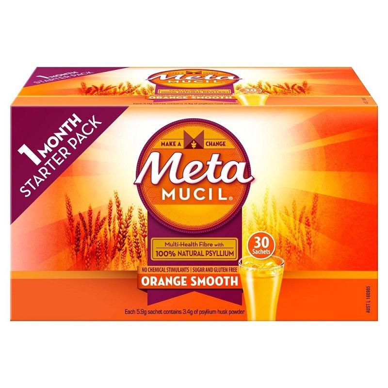 Metamucil Multi-Health Fibre with 100% Natural Psyllium Starter Pack Orange Smooth 30