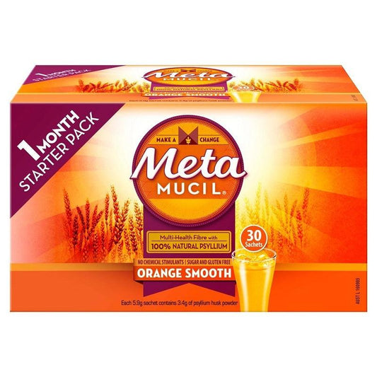 Metamucil Multi-Health Fibre with 100% Natural Psyllium Starter Pack Orange Smooth 30