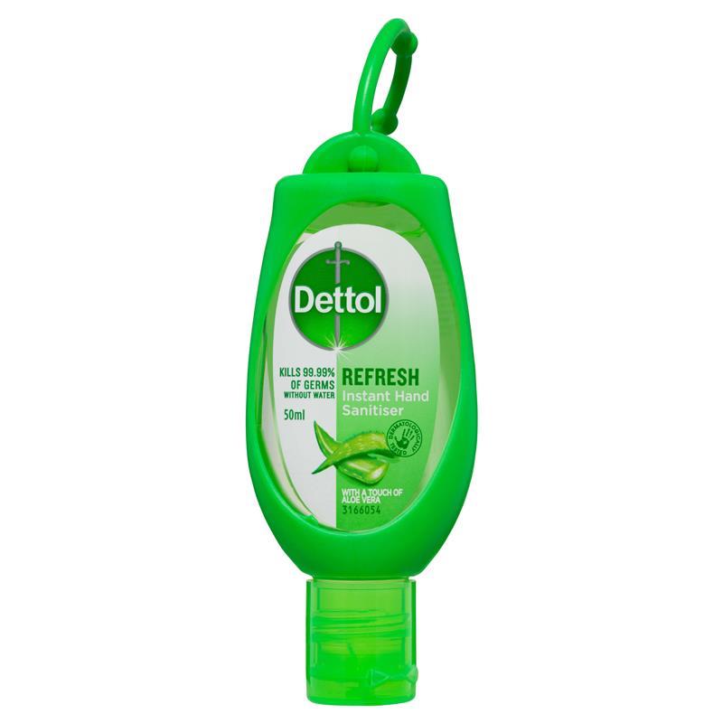Dettol Hand Sanitiser Green Clip 50mL