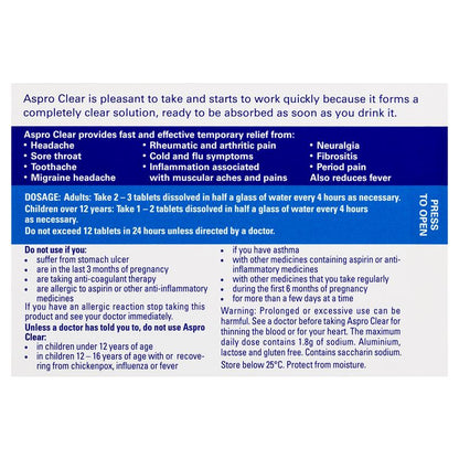 Aspro Clear Tabs 300mg 24