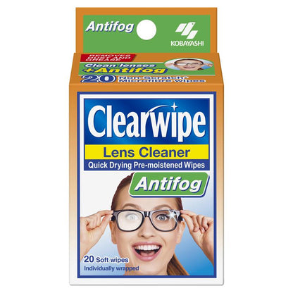 Clearwipe Antifog Lens Cleaner 20 Wipes