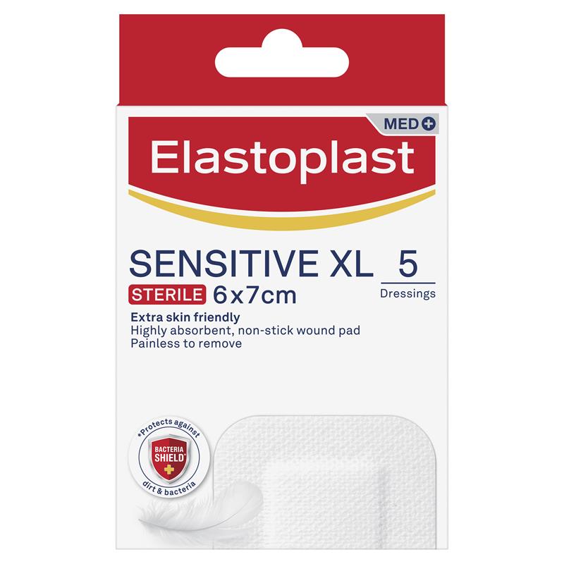 Elastoplast Sensitive XL 6cm x 7cm 5 Dressings