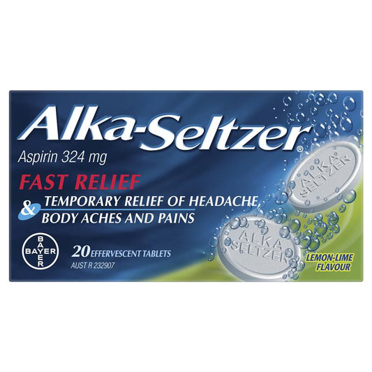 Alka Seltzer Lemon Lime Tabs 20