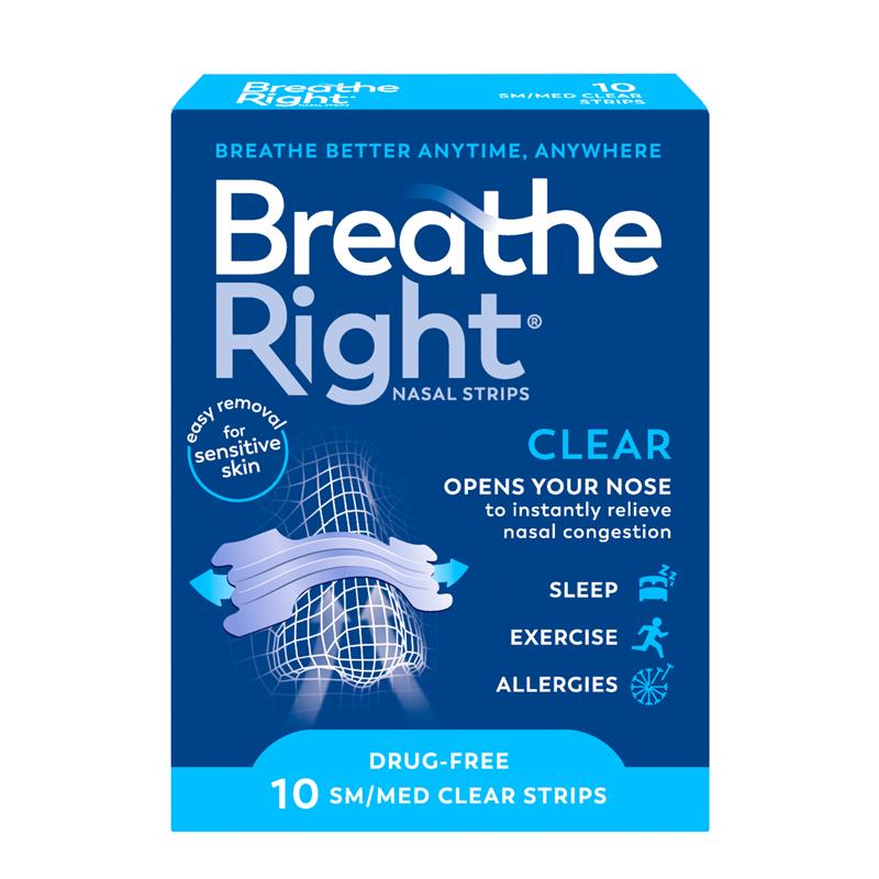 Breathe Right Nasal Strips Clr Sm/Med10s