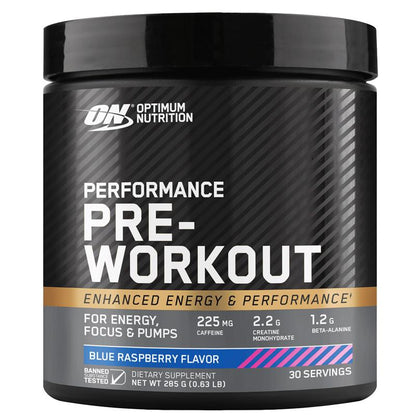Optimum Nutrition Performance Preworkout Blue Raspberry 285g