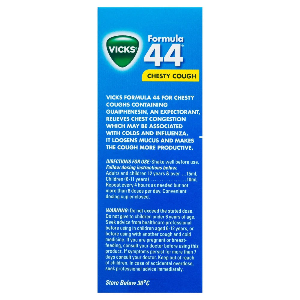 Vicks Formula 44 Chesty Cough 180ml