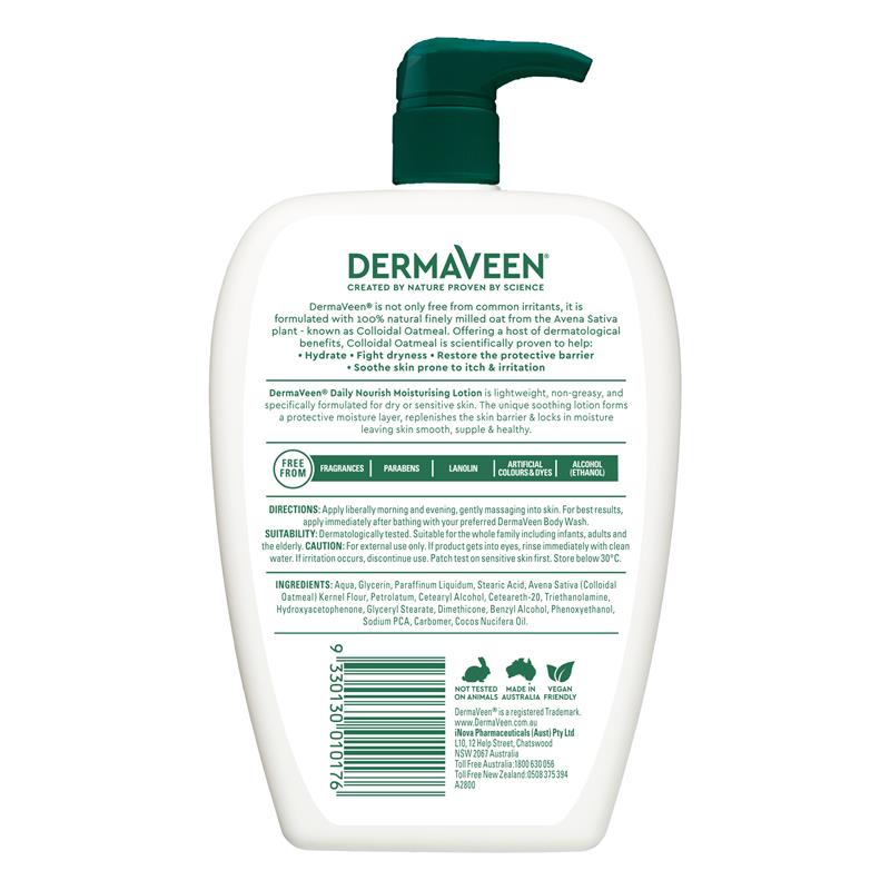 Dermaveen Daily Nourish Moisturising Lotion for Dry & Sensitive Skin 500ml