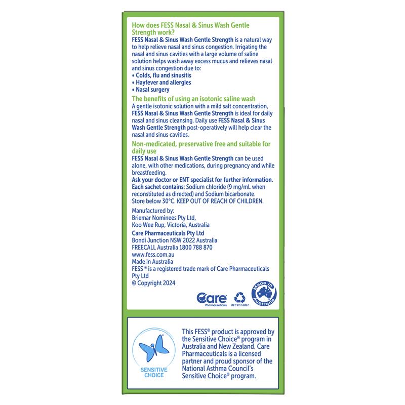 FESS Nasal & Sinus Wash Kit Gentle 12