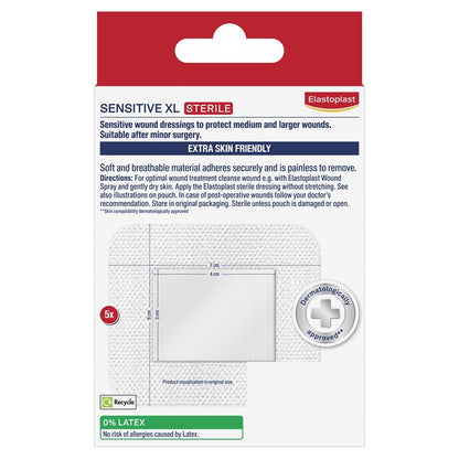 Elastoplast Sensitive XL 6cm x 7cm 5 Dressings