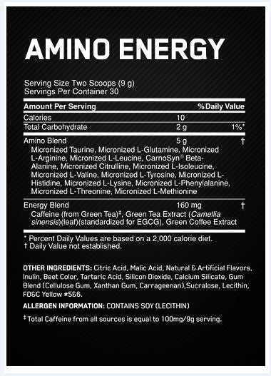Optimum Nutrition Amino Energy Blue Raspberry 270g