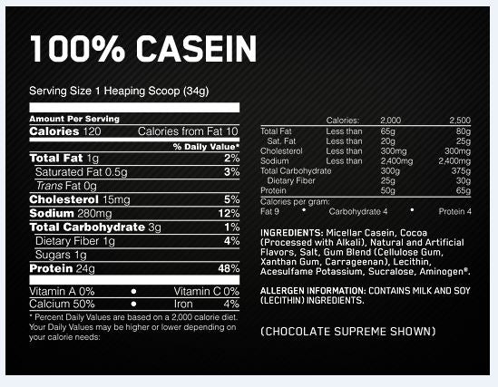 Optimum Nutrition Gold Standard 100% Casein Vanilla 820g