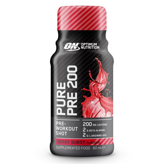 ON PURE PRE 200 PRE-WORKOUT SHOT 60ML 12CT  BERRY BOX OF 12