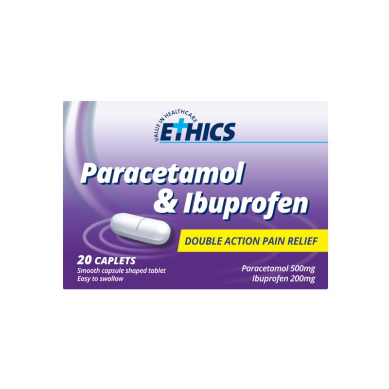 Ethics Paracetamol & Ibuprofen 20 Caplets 20s