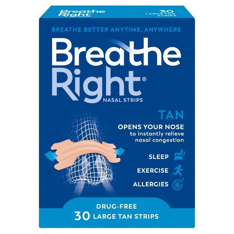 Breathe Right Nasal Strips Tan Large 30s