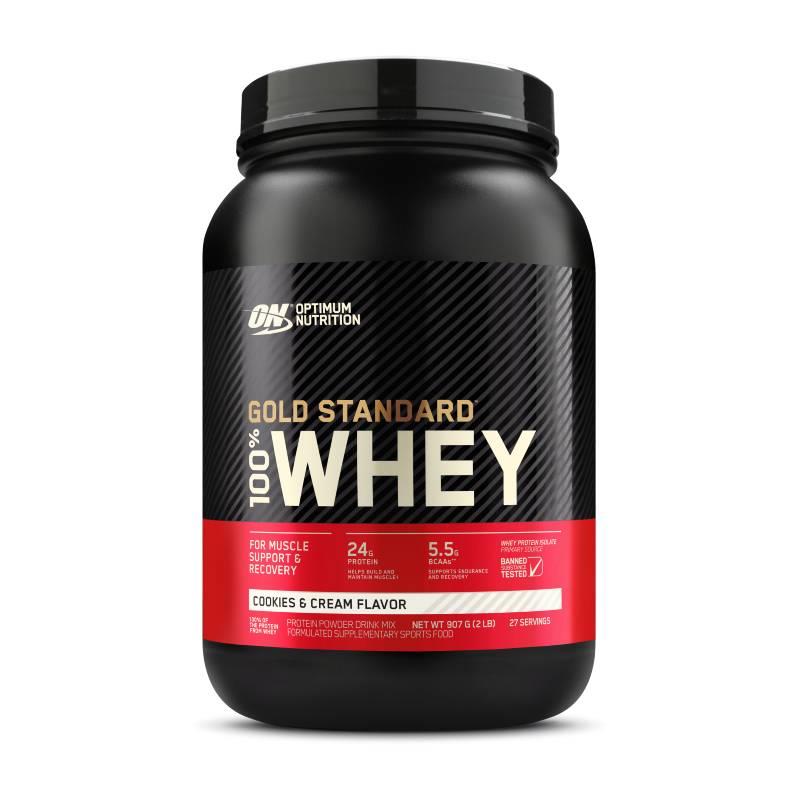 Optimum Nutrition Gold Standard 100% Whey Protein Powder Cookies & Cream 907g