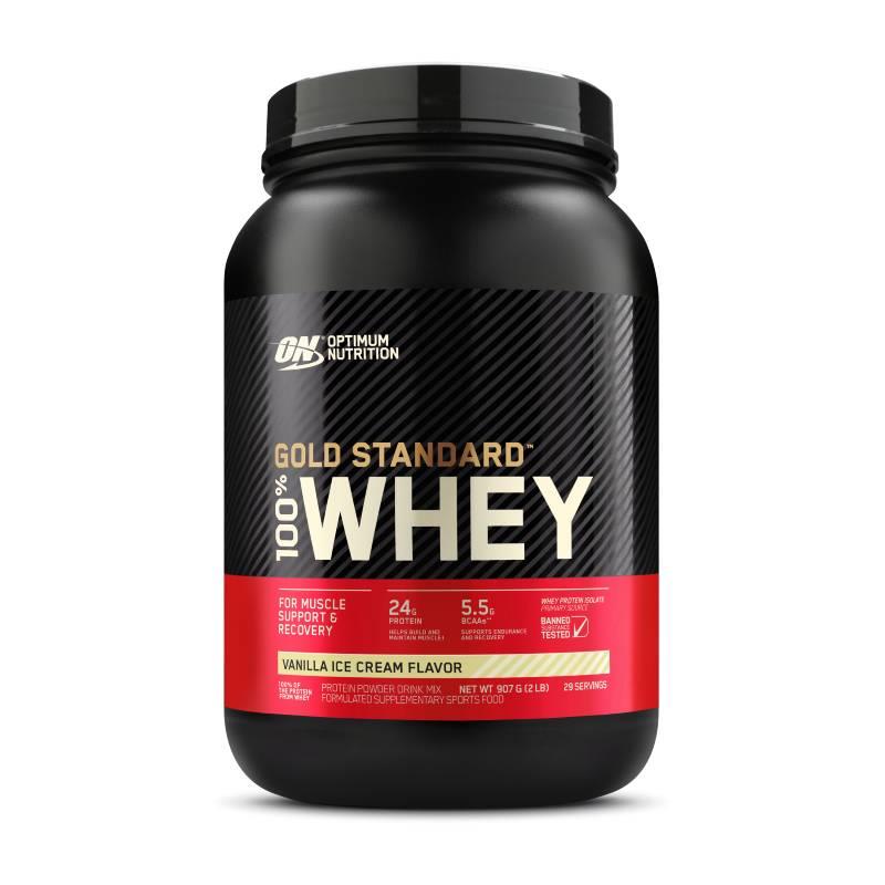 Optimum Nutrition Gold Standard 100% Whey Protein Powder Vanilla Ice Cream 909g