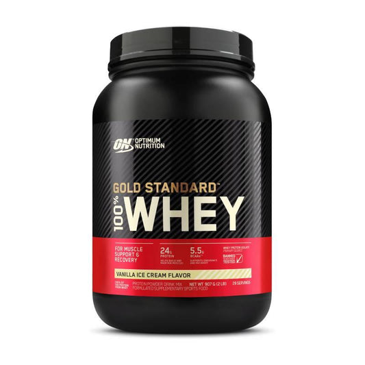Optimum Nutrition Gold Standard 100% Whey Protein Powder Vanilla Ice Cream 909g
