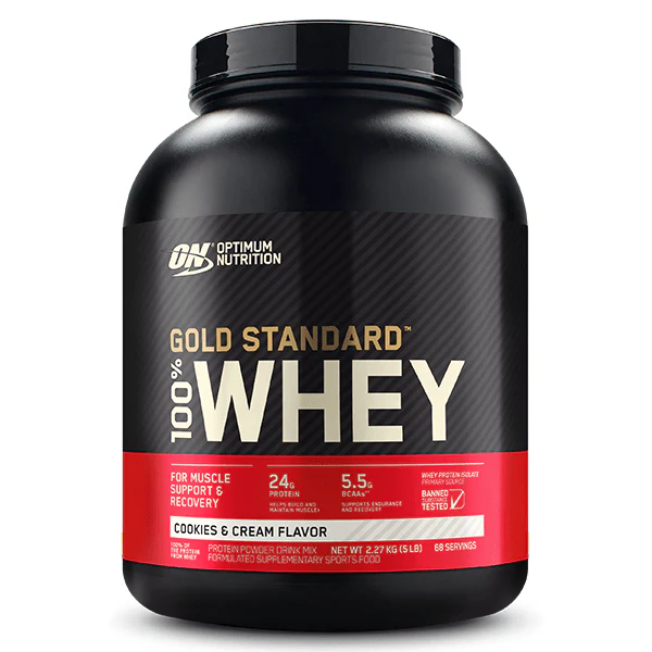 Optimal Nutrition Gold Standard 100% Whey Protein Cookies & Cream 2.27kg