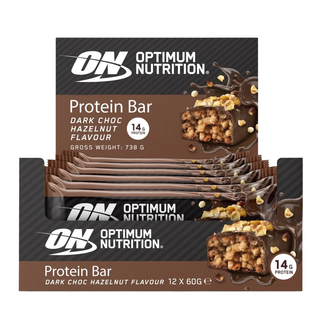 Optimum Nutrition Protein Bar 60 G BOX OF 12 CHOCOLATE HAZELNUT