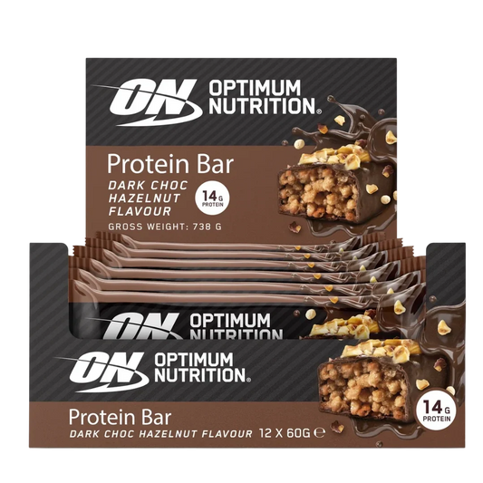 Optimum Nutrition Protein Bar 60 G BOX OF 12 CHOCOLATE HAZELNUT