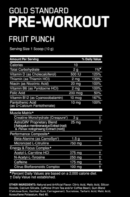 Optimal Nutrition Gold Standard Pre-Workout Watermelon 300g