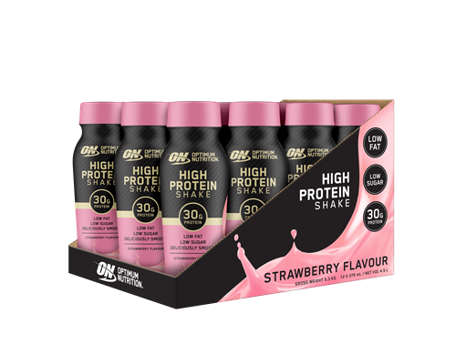 ON HIGH PROTEIN SHAKE STRAWBERRY 375ML Box of 12