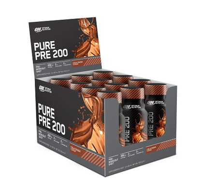 ON PURE PRE 200 PRE-WORKOUT SHOT 60ML 12CT  COLA BOX OF 12