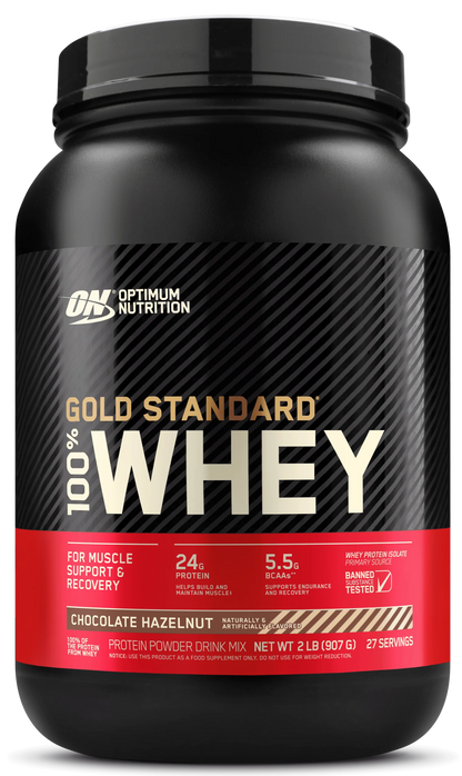 Optimum Nutrition Gold Standard 100% Whey Protein Powder Chocolate Hazelnut 909g