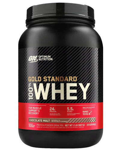 Optimum Nutrition Gold Standard 100% Whey Protein Powder Chocolate Malt 909g