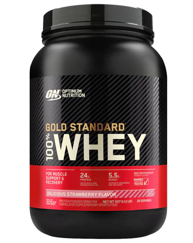 Optimum Nutrition Gold Standard 100% Whey Protein Powder Strawberry 909g
