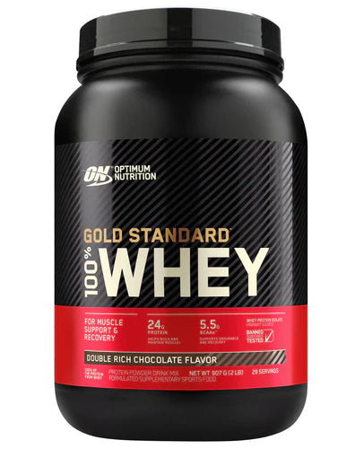 Optimum Nutrition Gold Standard 100% Whey Protein Powder Double Rich Chocolate 907g